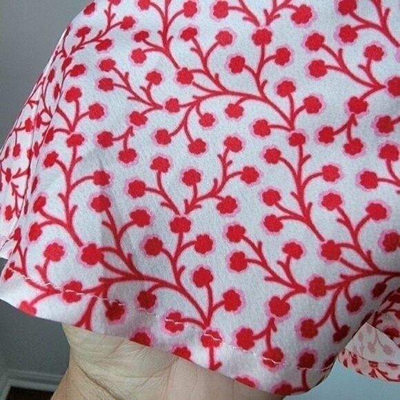 FRENCH CONNECTION Red Pink White Floral A-Line Skirt Size Small - Picture 3 of 8